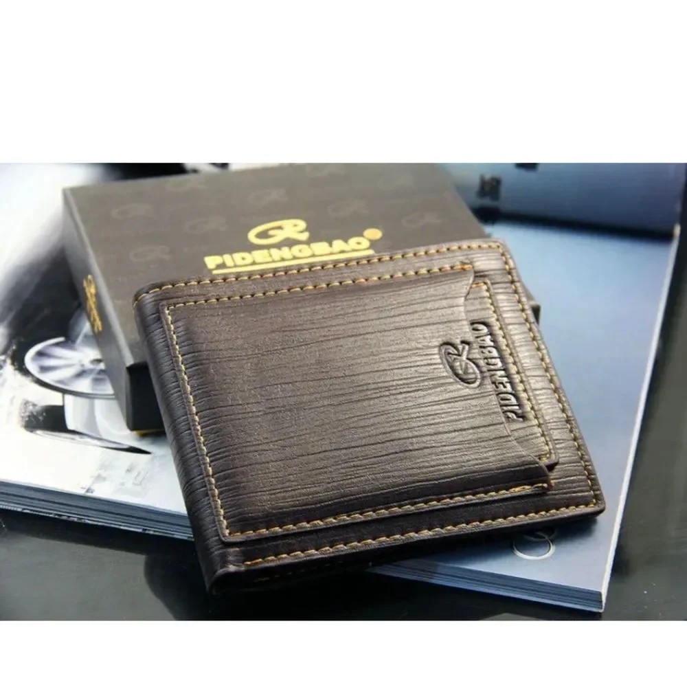 Men's Bifold PU Leather Wallet ID Credit Card Holder Billfold Clutch